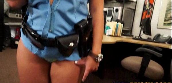  Police officer blowjob at pawnshop